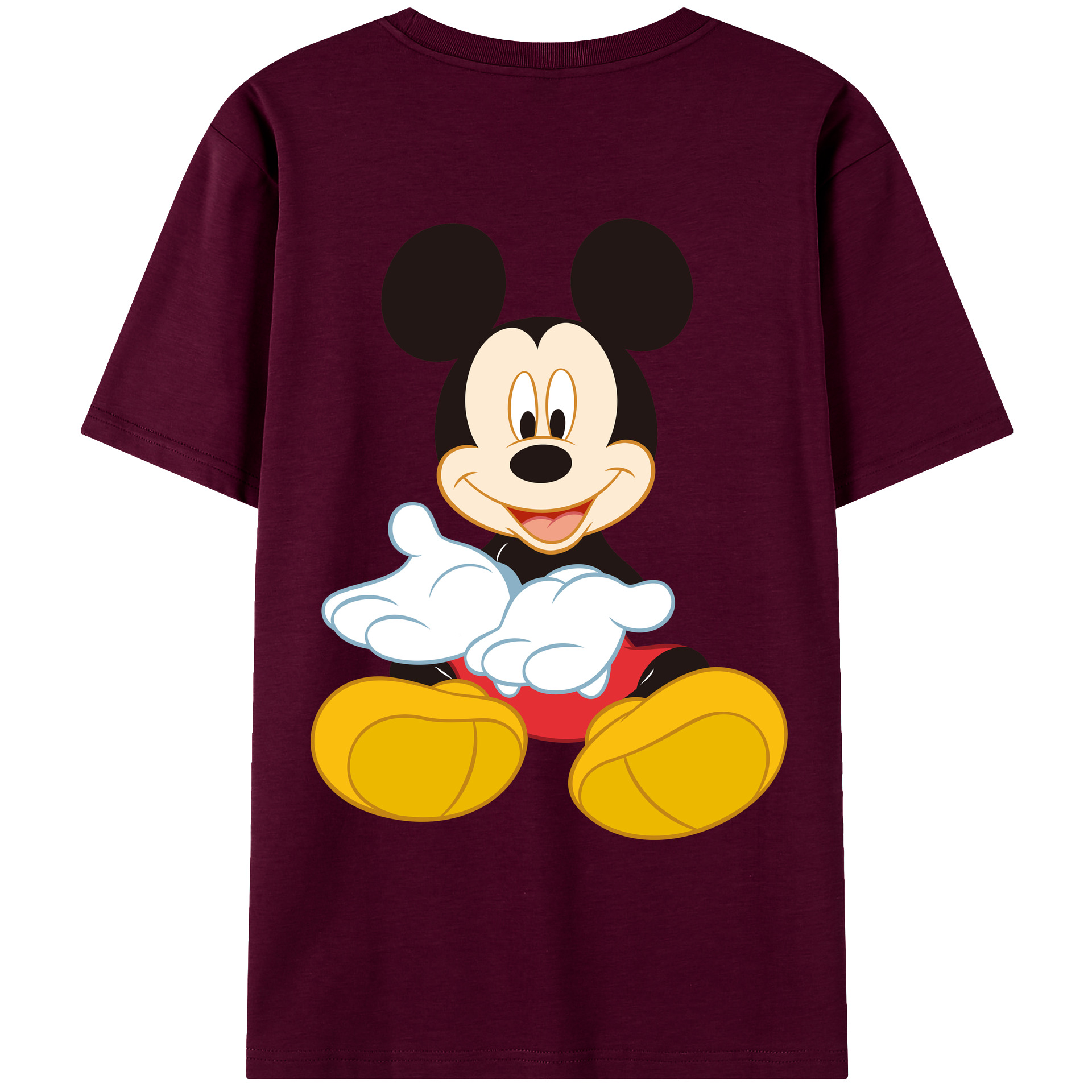 （画像用） ミッキーマウス Mickey Mouse レディース半袖Tシャツ(バックプリント)